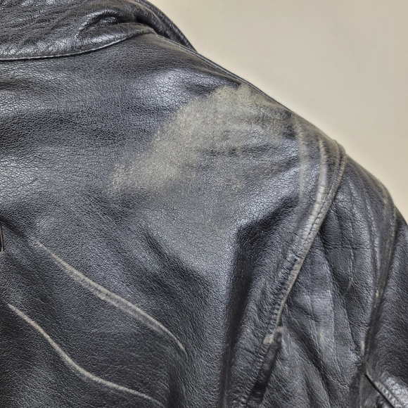 FMC Black 100% Leather Jacket - Picture 8 of 11